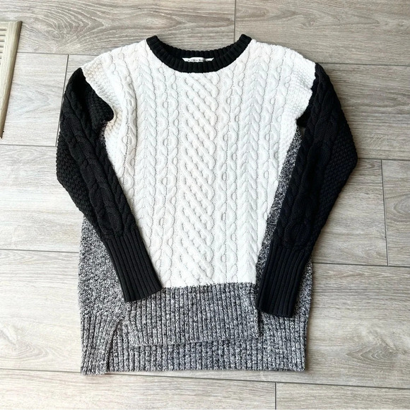 Bianca Nygard Cable Knit  Patchwork Pullover Sweater - Picture 4 of 15